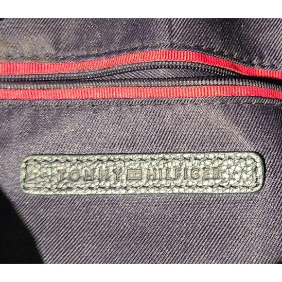 Classic TOMMY HILFIGER Black Large 3-way LEATHER Crossbody ShoulderBag Purse EuC - Picture 9 of 13